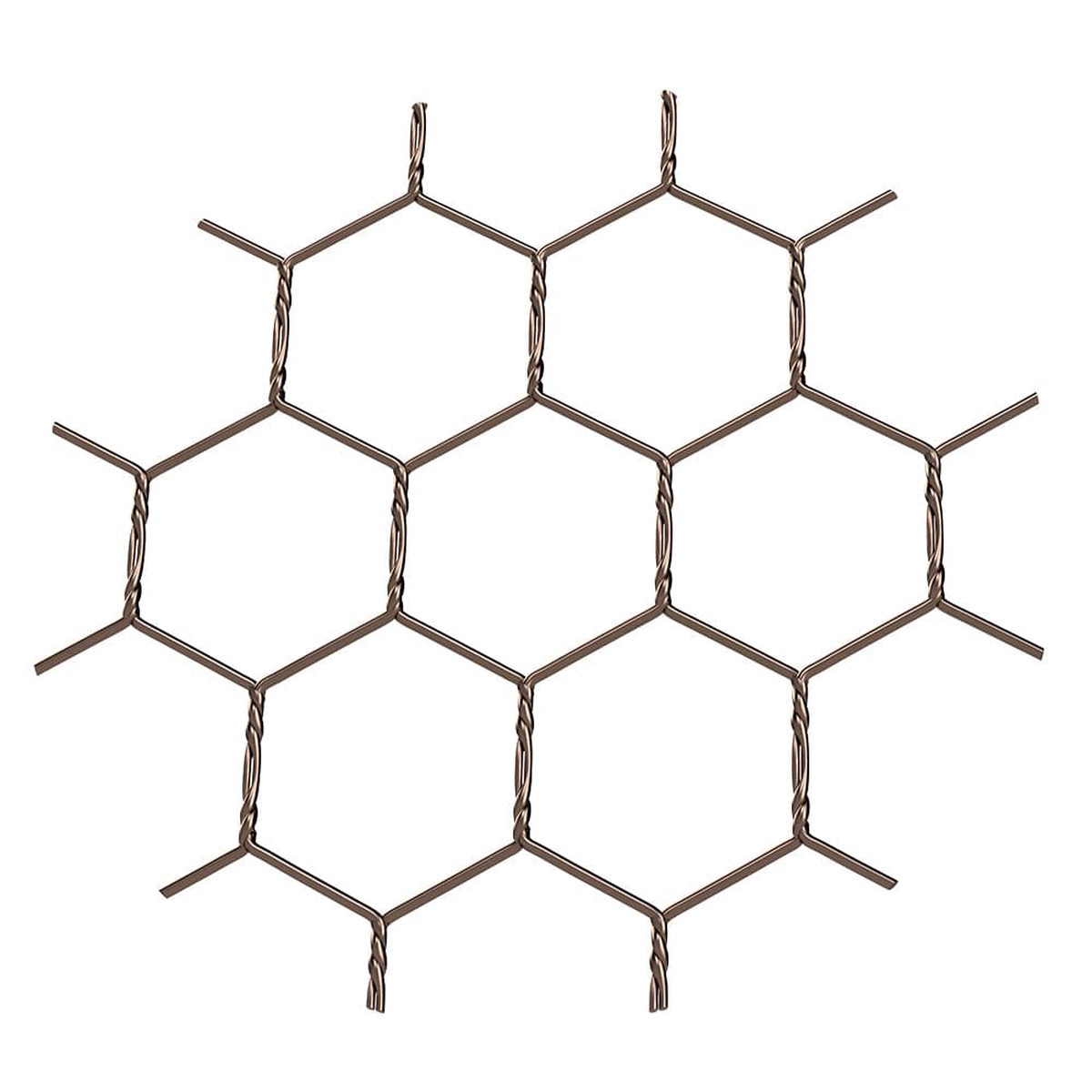 .5″ Chicken Wire Decorative Grille – Antique Brass, 17″ W x 48″ L Sheet
