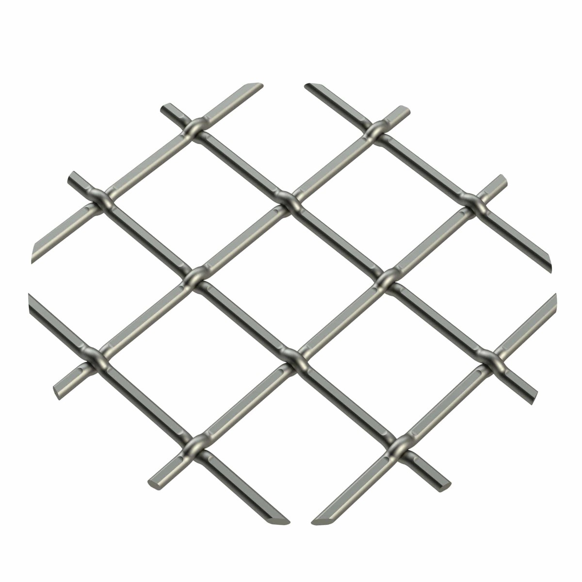 .75″ Multi-Crimp Single Diamond Decorative Grille – Antique Pewter, 36″ W x 24″ L Sheet