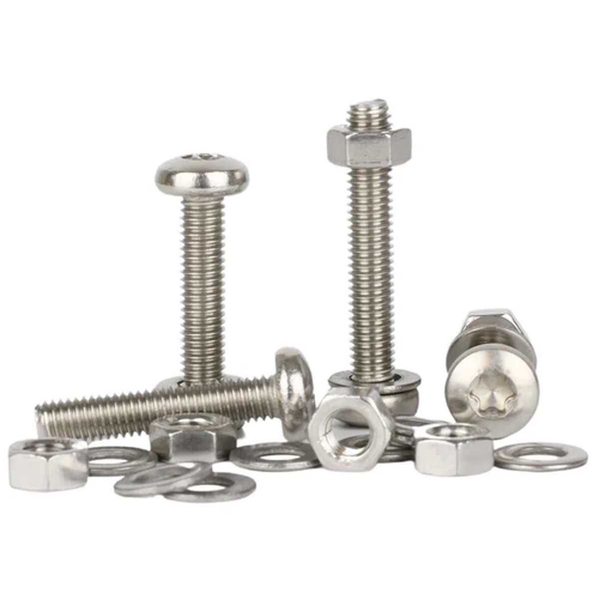M2 M2.5 M3 Torx Pan Head Machine Screws + Hex Nuts & Washers A2 Stainless Steel