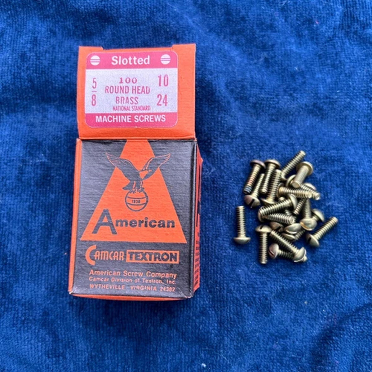 (100) 10-24 x 5/8 Round Head Cap BRASS Machine Screw 10/24 5/8