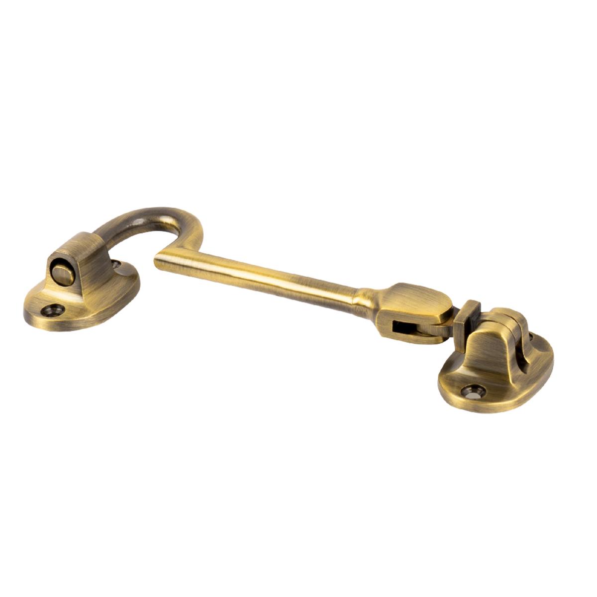 Classic Cabin Hooks - Aged Brass | 4 Inch