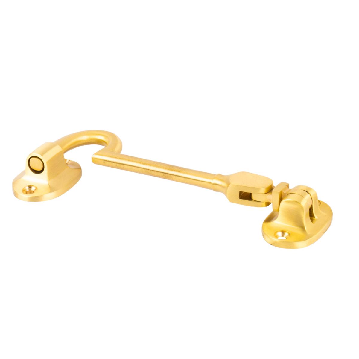 Classic Cabin Hooks - Satin Brass | 4 Inch